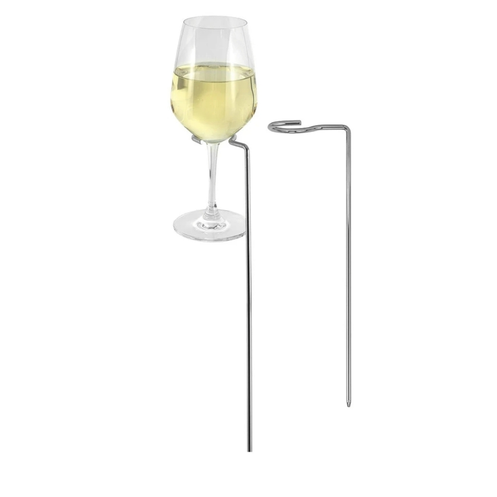 Crate & Barrel Wine Glass Holder Sticks Set of 2 NWT
